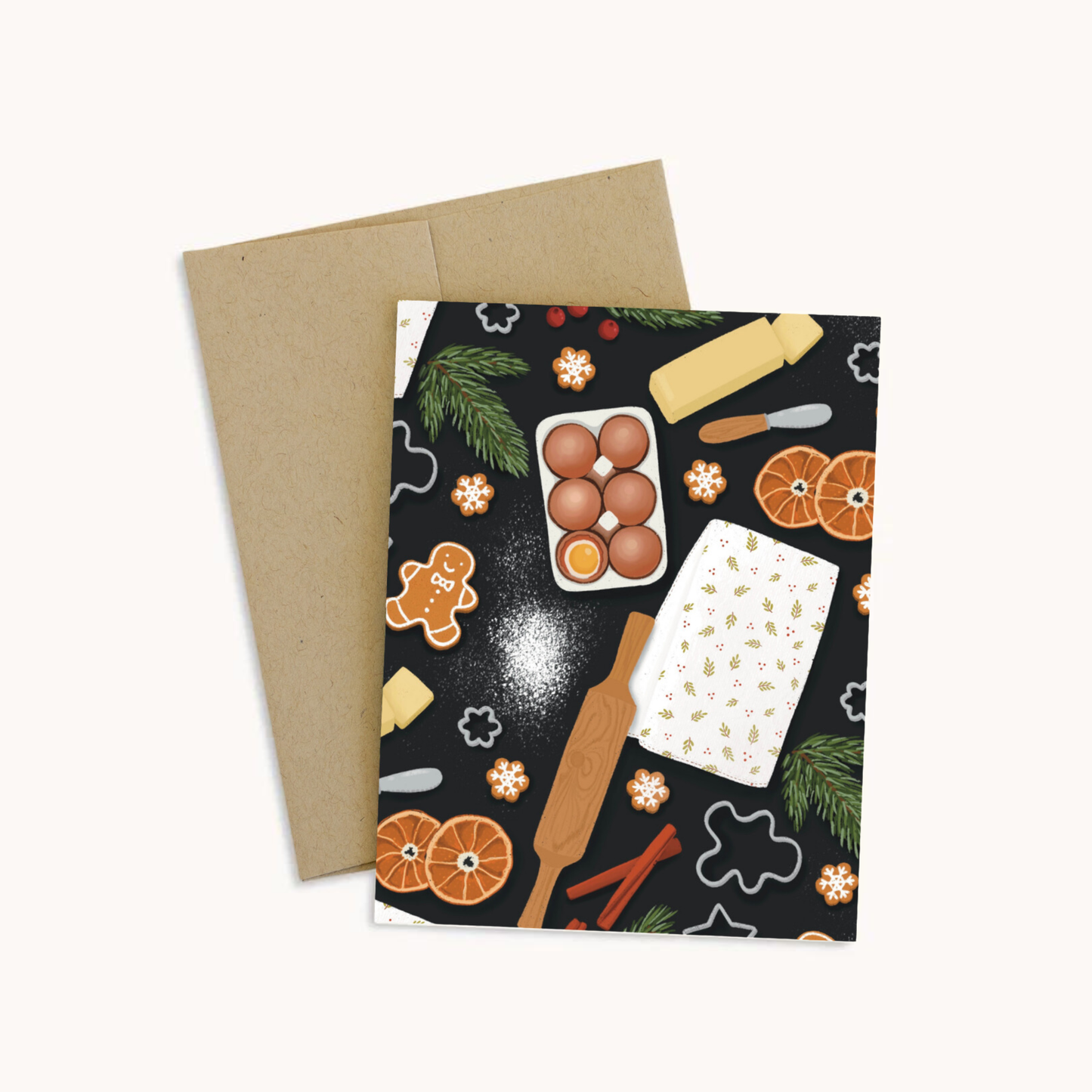 Holiday Baking Christmas Greeting Card | Winter