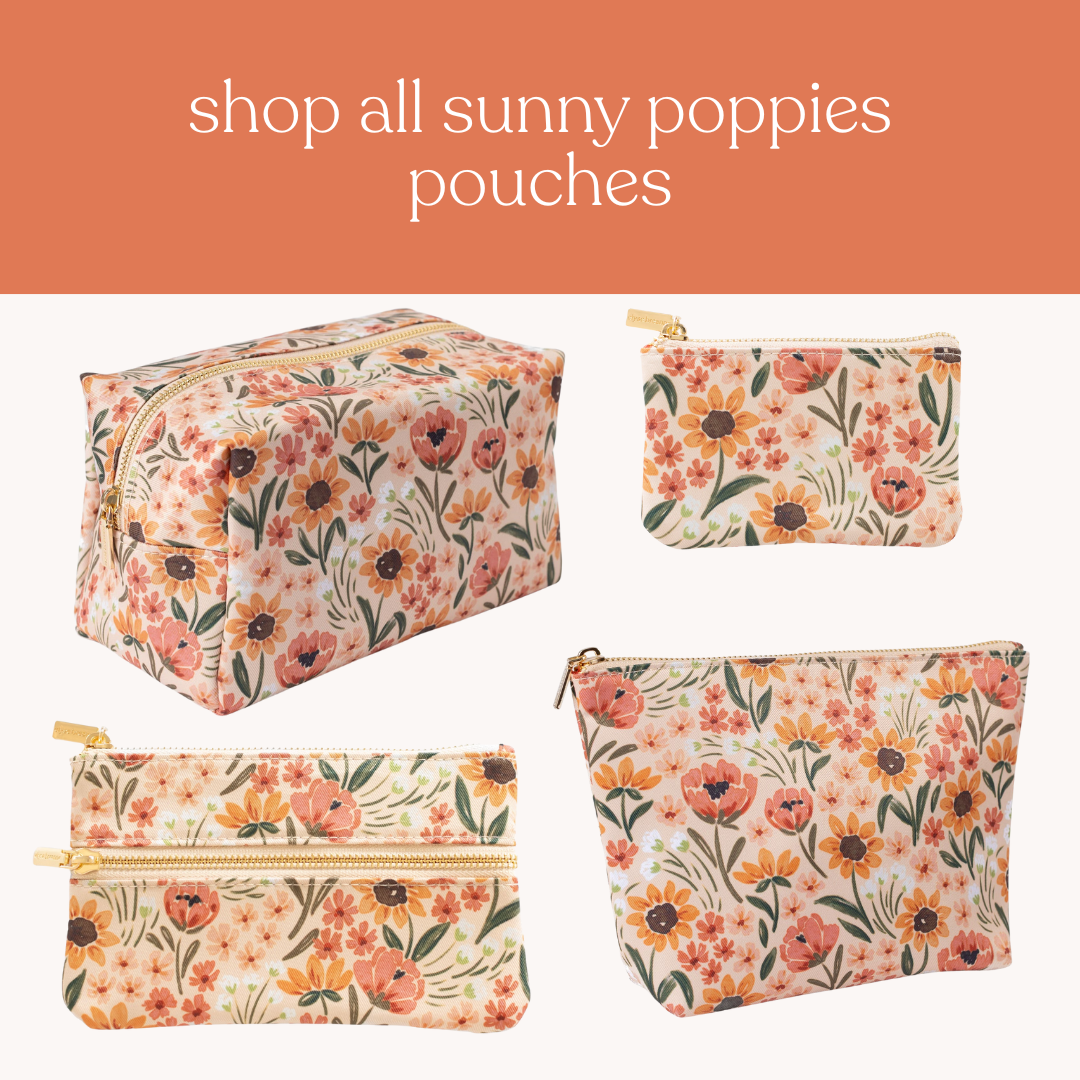 Sunny Poppies Coin Pouch