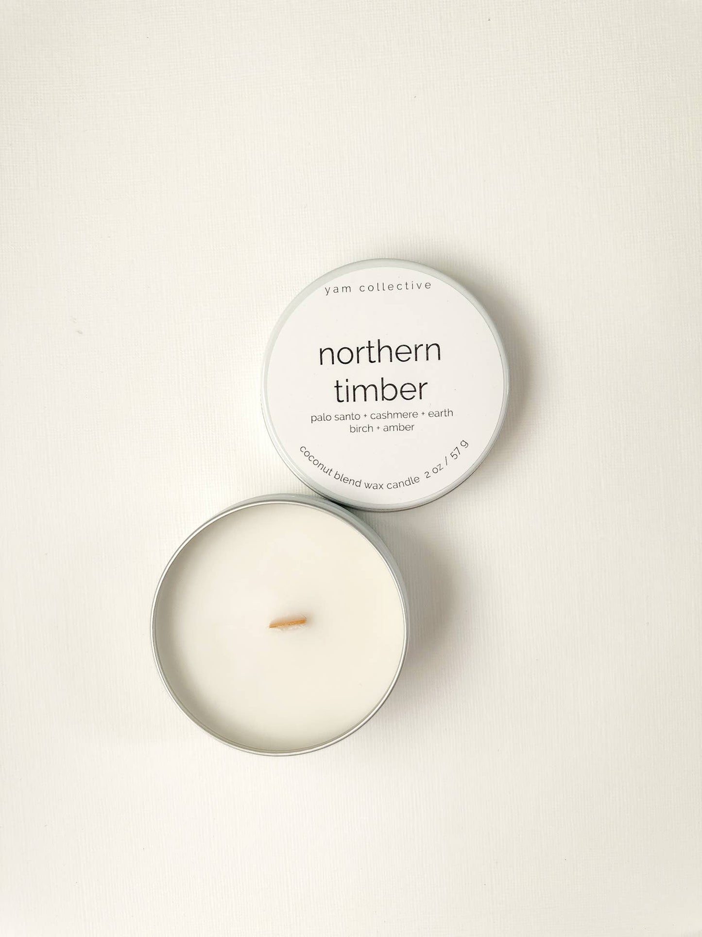 Northern Timber - 2 oz Palo Santo + Birch Travel Tin Candle