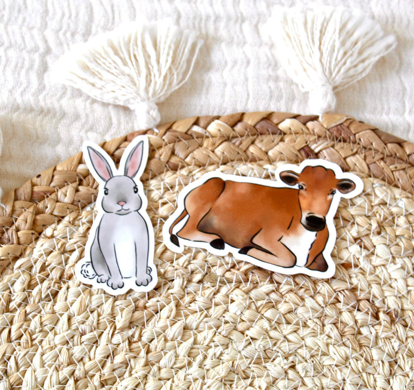 Bunny Sticker 3x1.5in