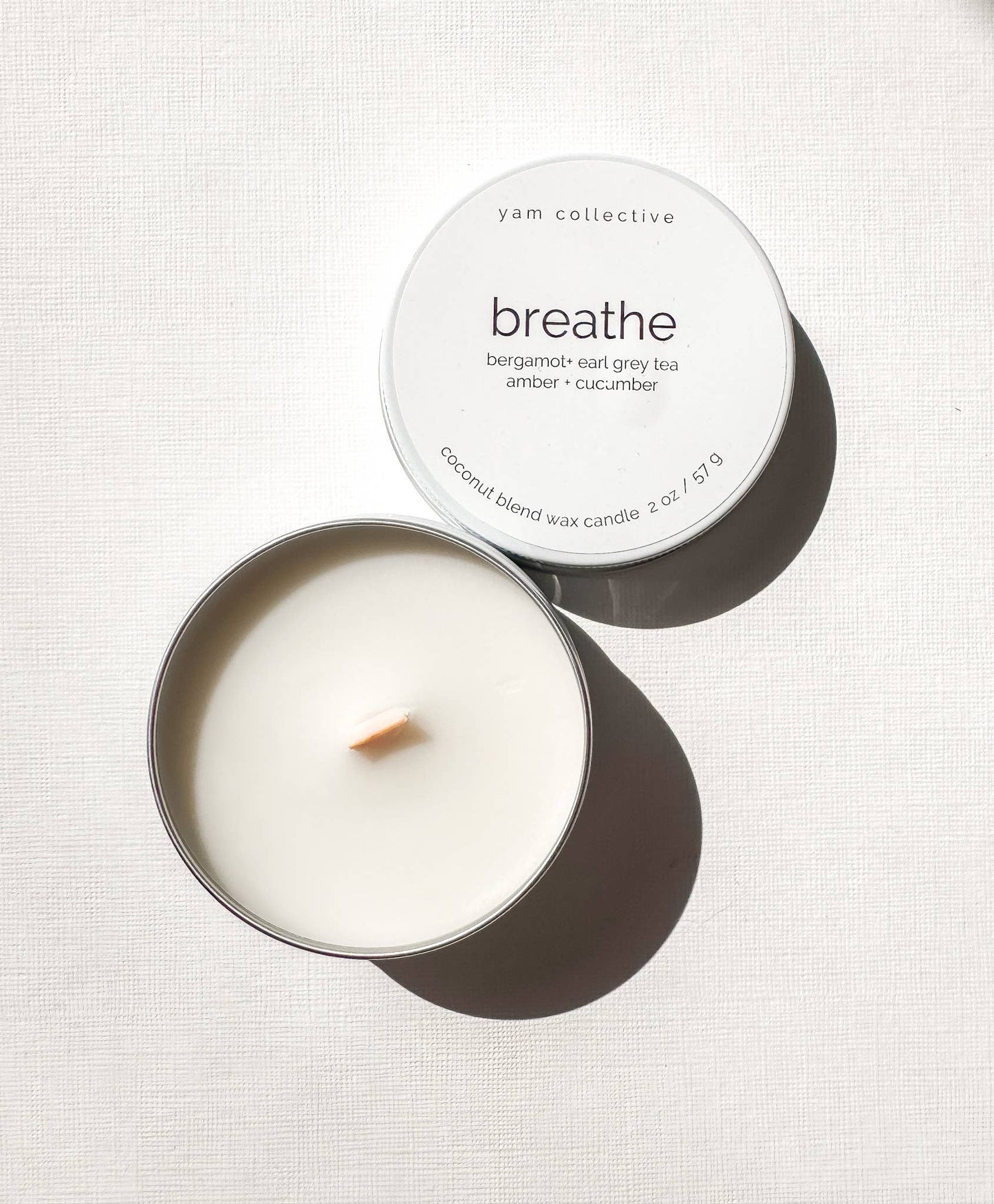 Breathe - 2 oz bergamot, earl grey tea, Travel Tin Candle