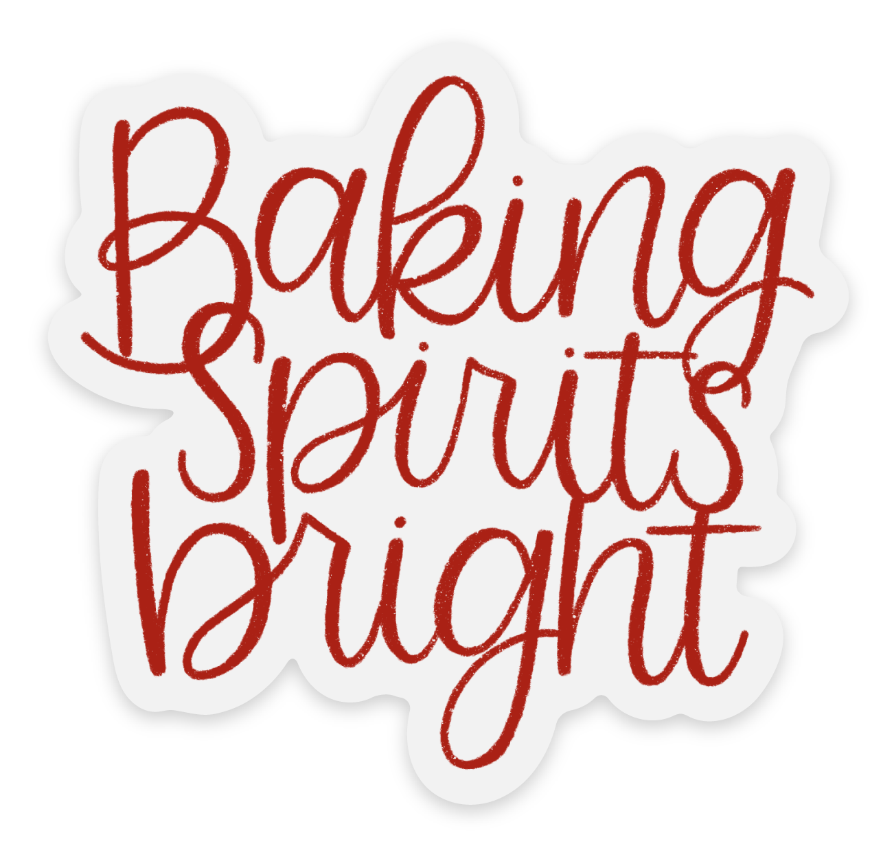 Clear Baking Spirits Bright, 2.7x2.6” | Christmas