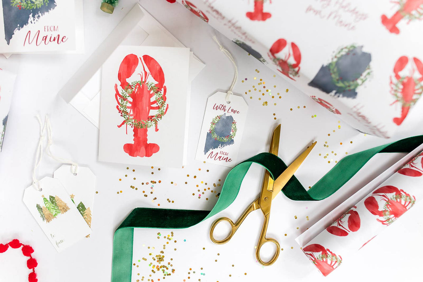 Maine Holiday Gift Wrap | Happy Holidays from Maine - kennedy and co