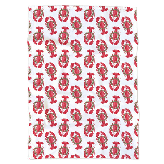 Holiday Lobsters Kitchen Tea Towel | Lobster Dish Towel - kennedy and co