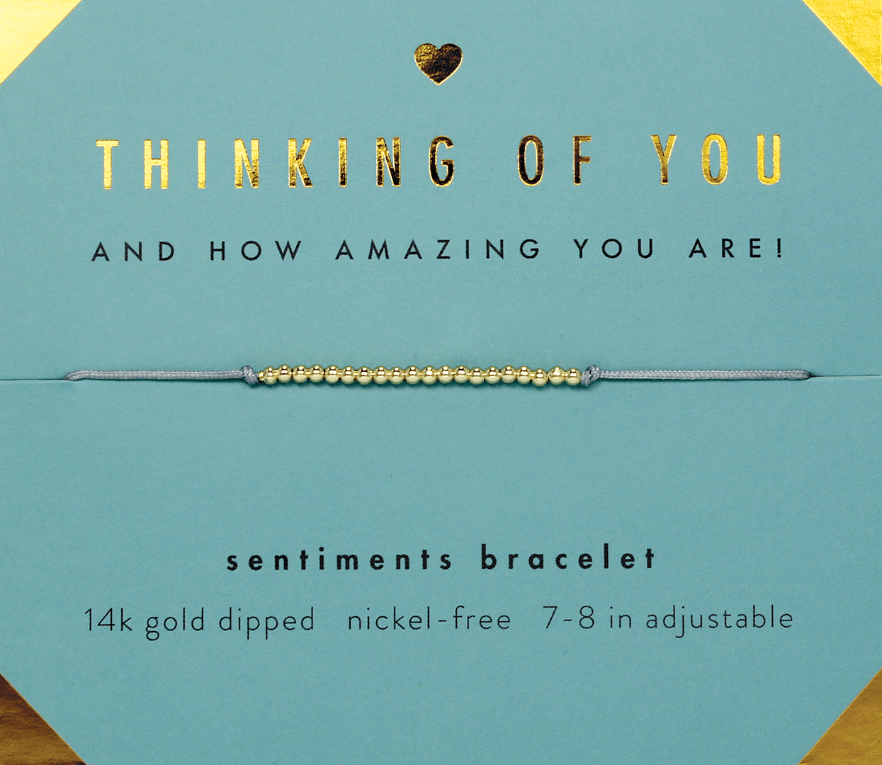Sentiments Bracelet - GOLD - Thinking of You - kennedy and co