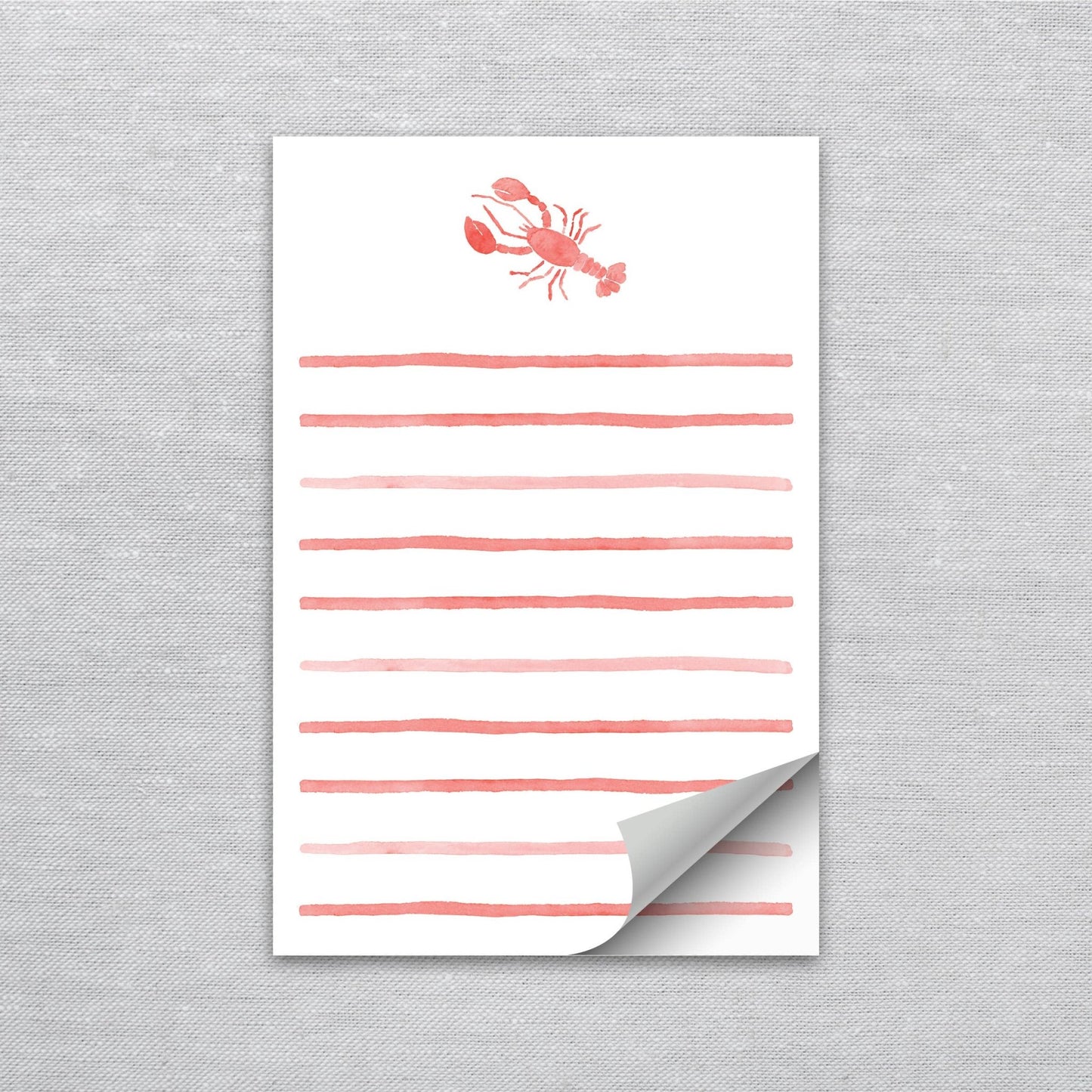 Watercolor Lobster Notepad | Coastal Watercolor Notepad - kennedy and co