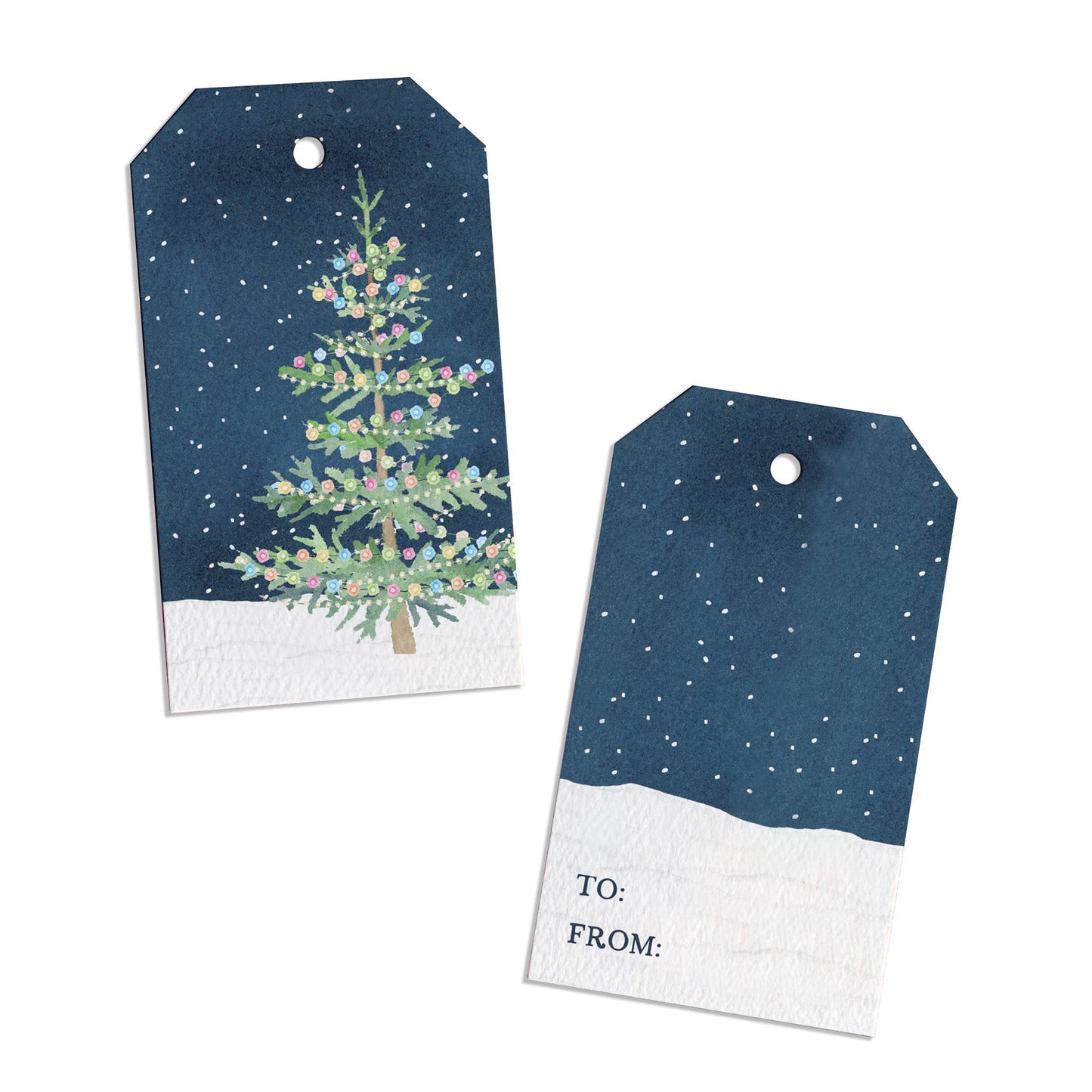 Whimsical Christmas Tree Holiday Gift Tags, Set of 8 - kennedy and co