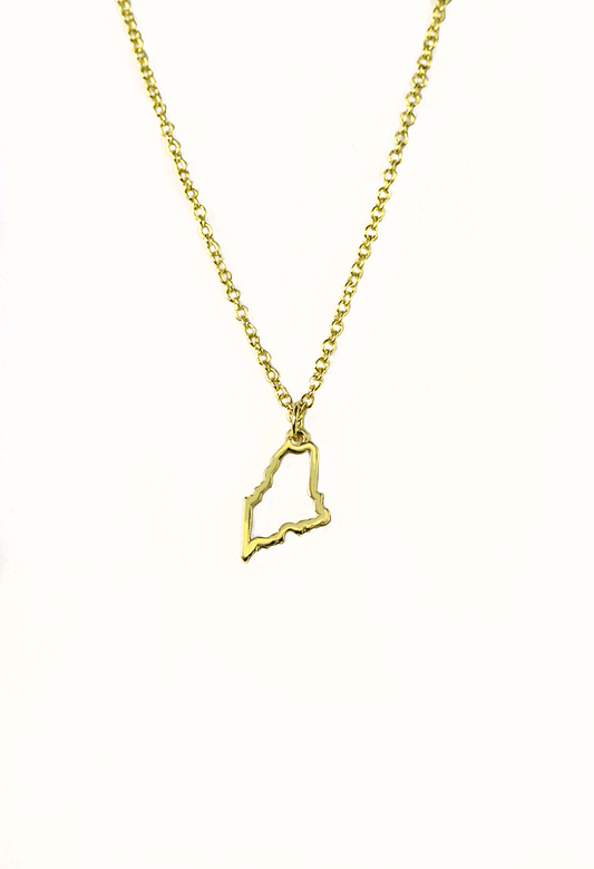 State Necklace - Gold - MAINE - kennedy and co