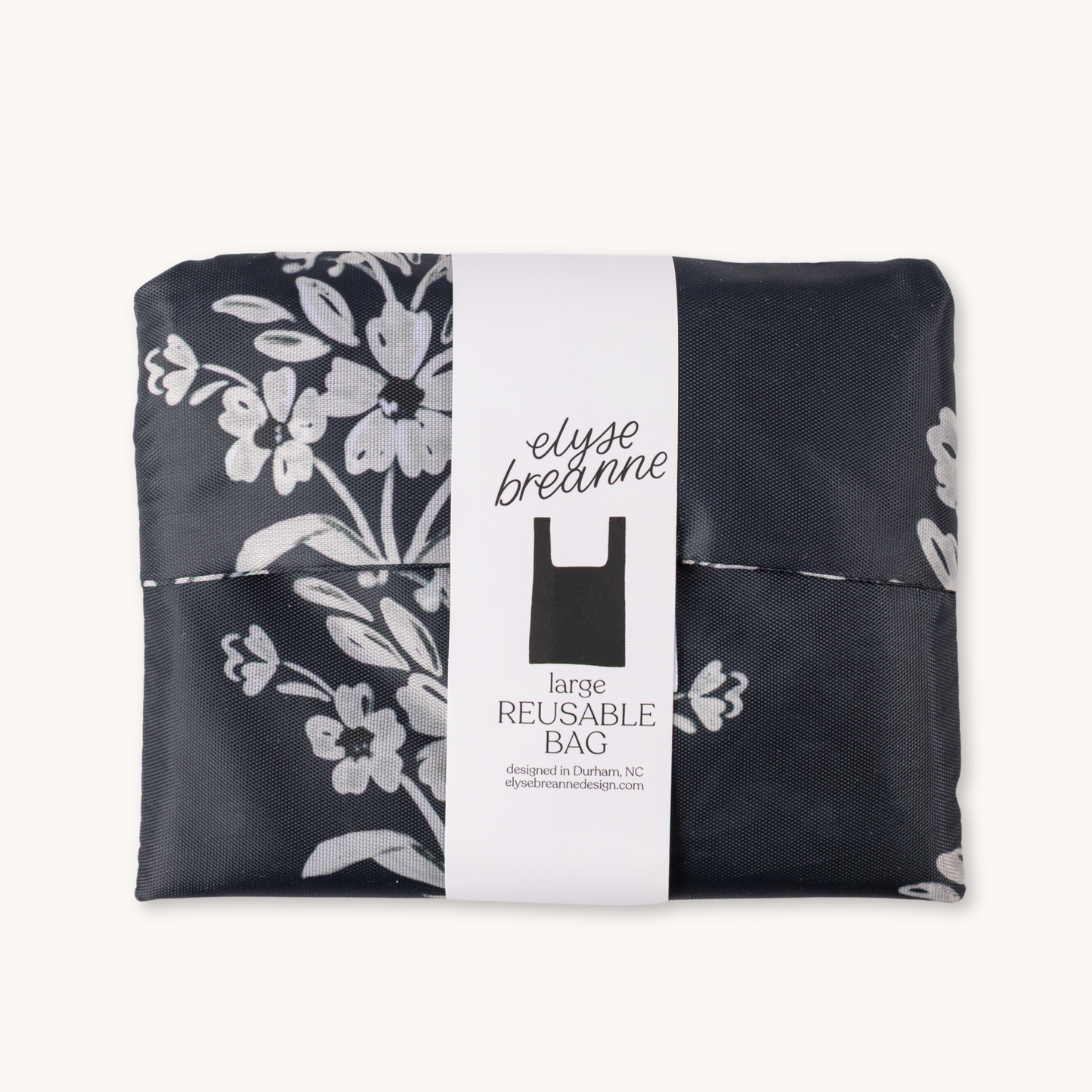 Midnight Damask Reusable Bag: Regular