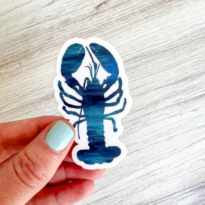 Blue Lobster Sticker | Coastal Sticker | 1.75" x 3"