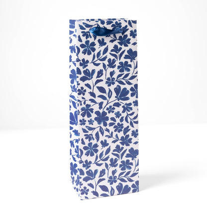 Porcelain Floral Gift Bag: Wine