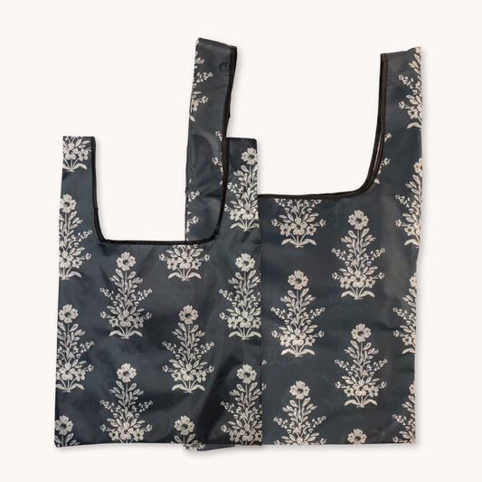Midnight Damask Reusable Bag: Regular