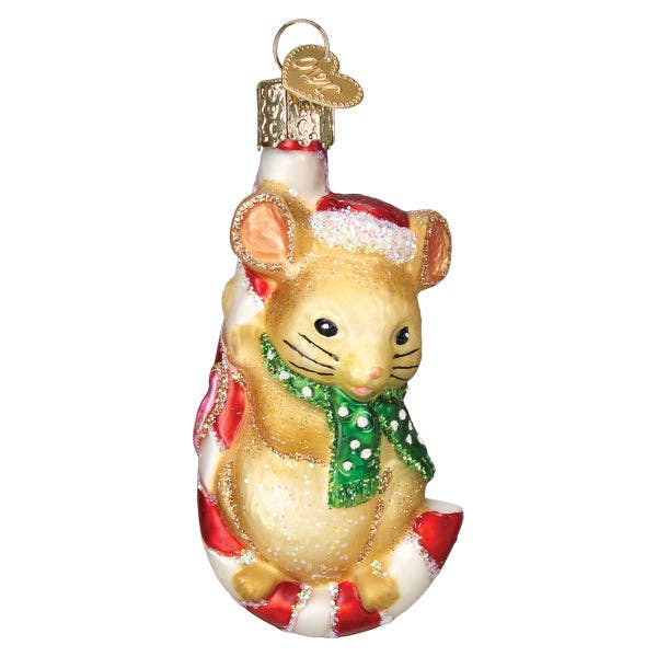 Christmas Mouse Ornament: 12637 / 12_8_6_10_S / 3.5 X 1.75 X 1.5