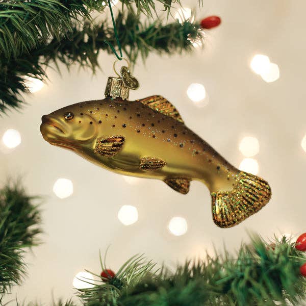 Brown Trout Ornament: 12663 / 12_8_6_10_S / 2.5 X 4.75 X 2
