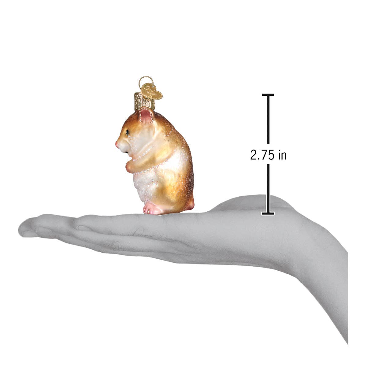 Hamster Ornament: 12530 / 12_7.2_6_9_S / 2.75 X 1.5 X 1.5