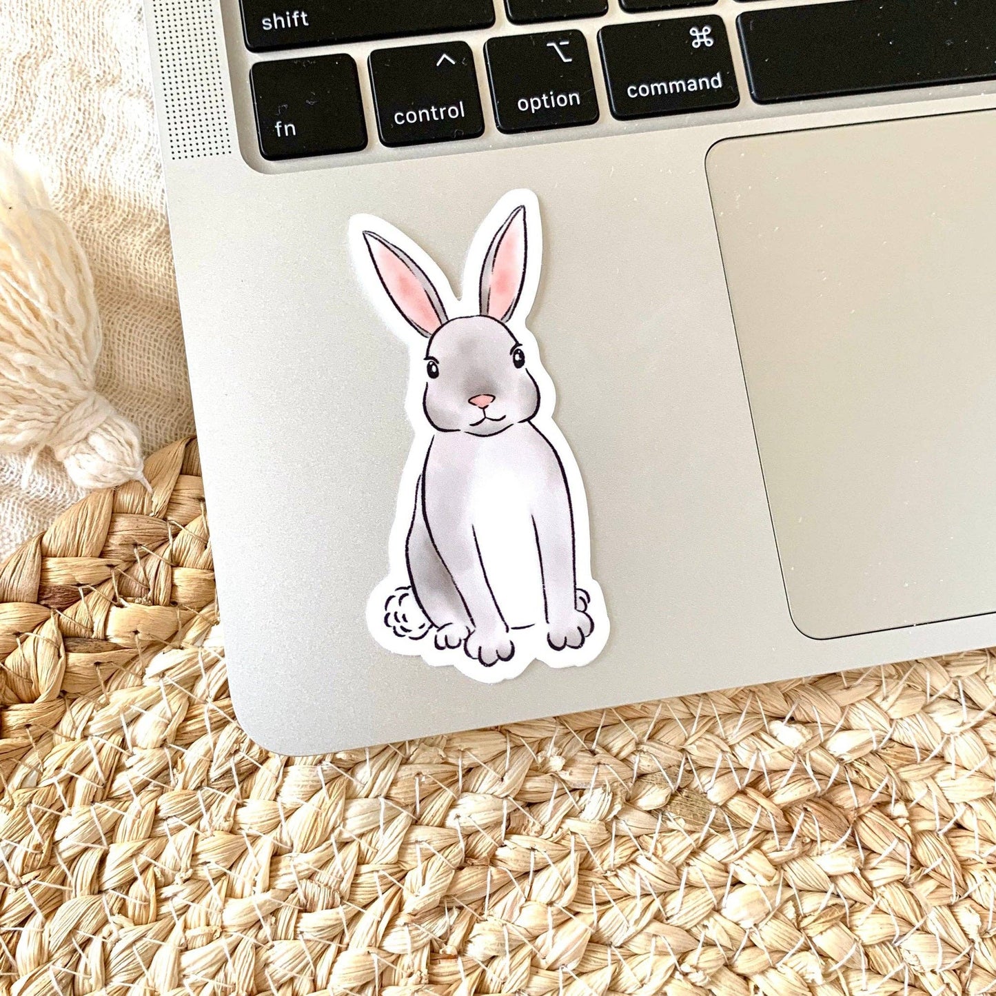 Bunny Sticker 3x1.5in