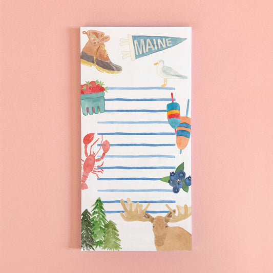 Maine Notepad | Maine Icons Notepad | 4"x8" Maine Market Pad