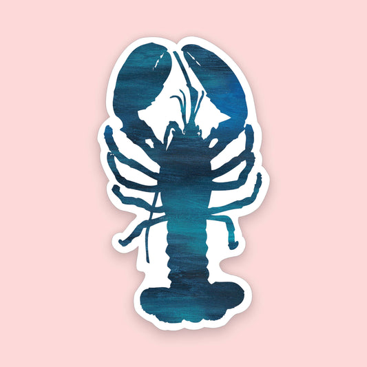 Blue Lobster Sticker | Coastal Sticker | 1.75" x 3"