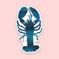 Blue Lobster Sticker | Coastal Sticker | 1.75" x 3"