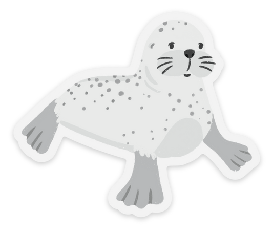 Clear Sea Lion Sticker  3×2.5in