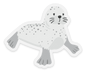Clear Sea Lion Sticker  3×2.5in