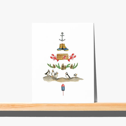 Greeting Card - Maine Tree - Holiday