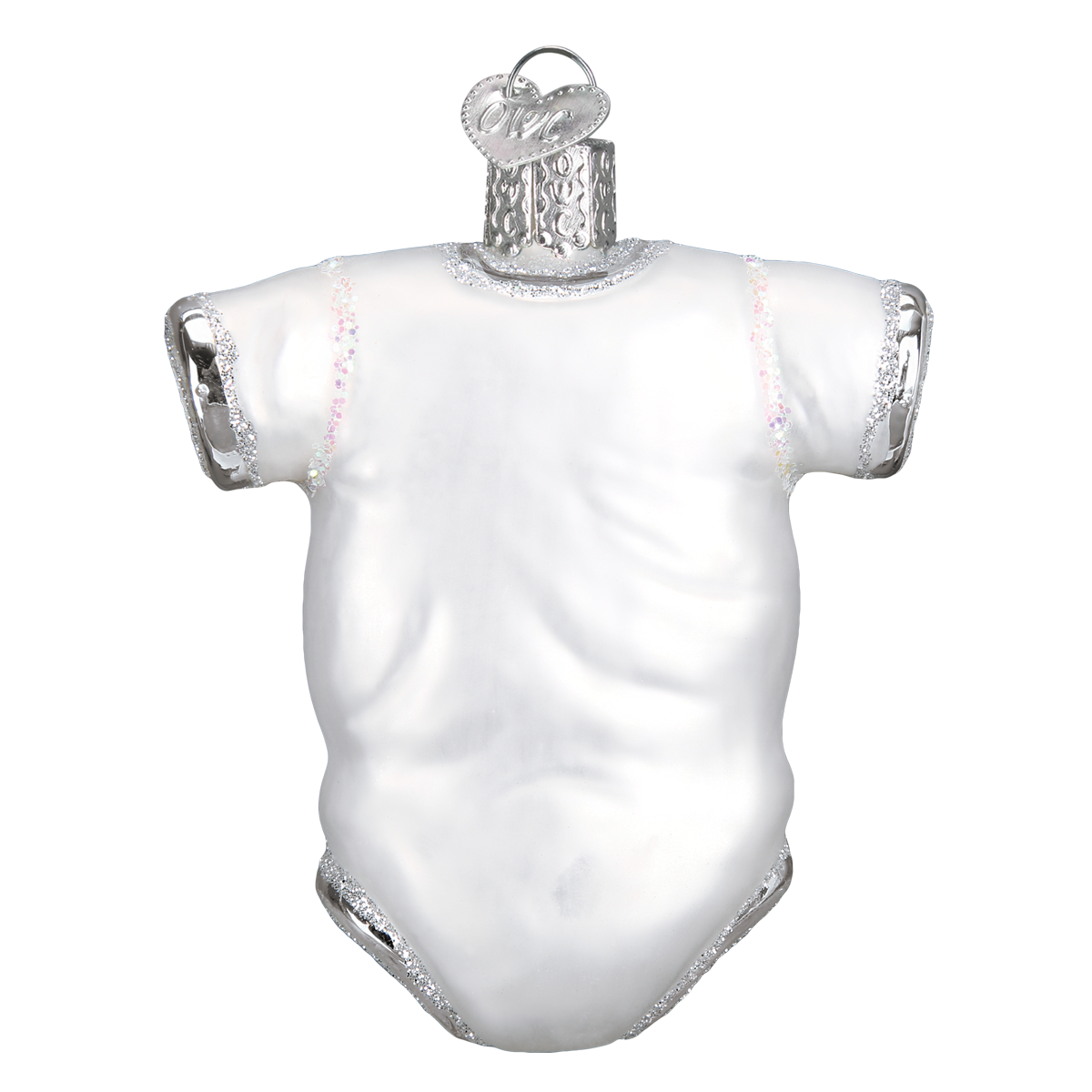 White Baby Onesie Ornament: 32340 / 12_8_6_10_S / 3.25 X 2.75 X 1