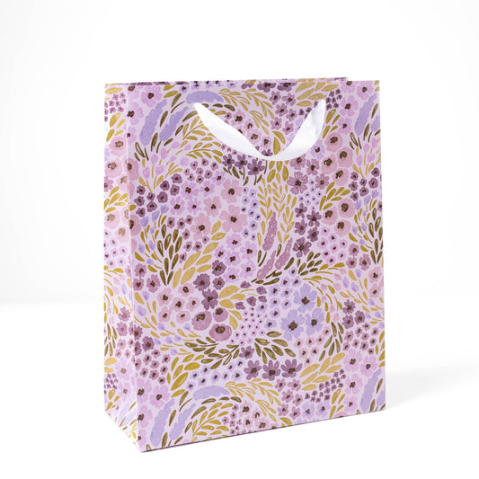 Lilac Floral Gift Bag: Large