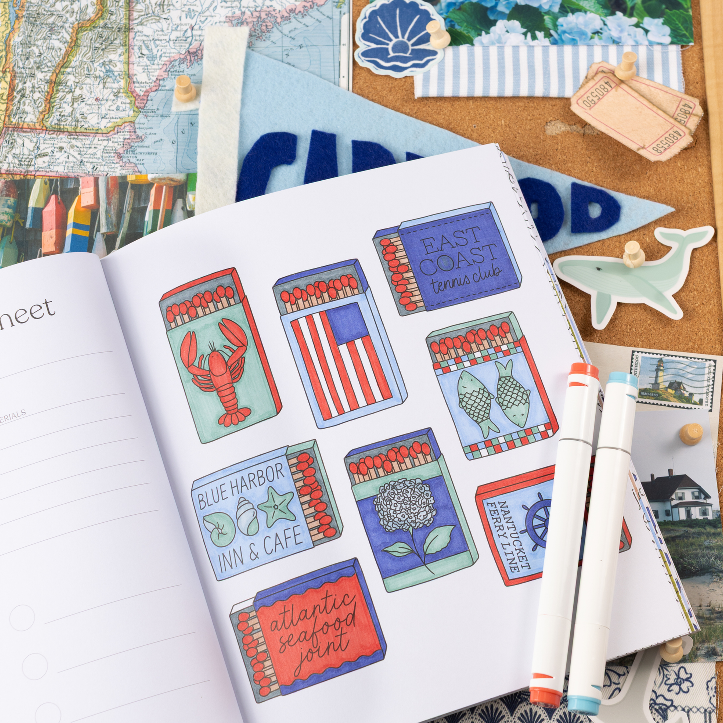 Coastal Americana Coloring Book