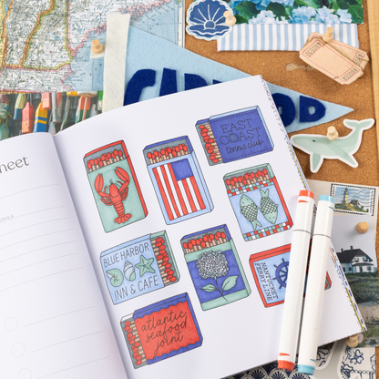 Coastal Americana Coloring Book