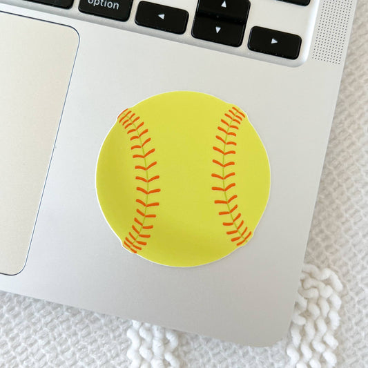 Softball Sticker, 2.25x2.25 in.