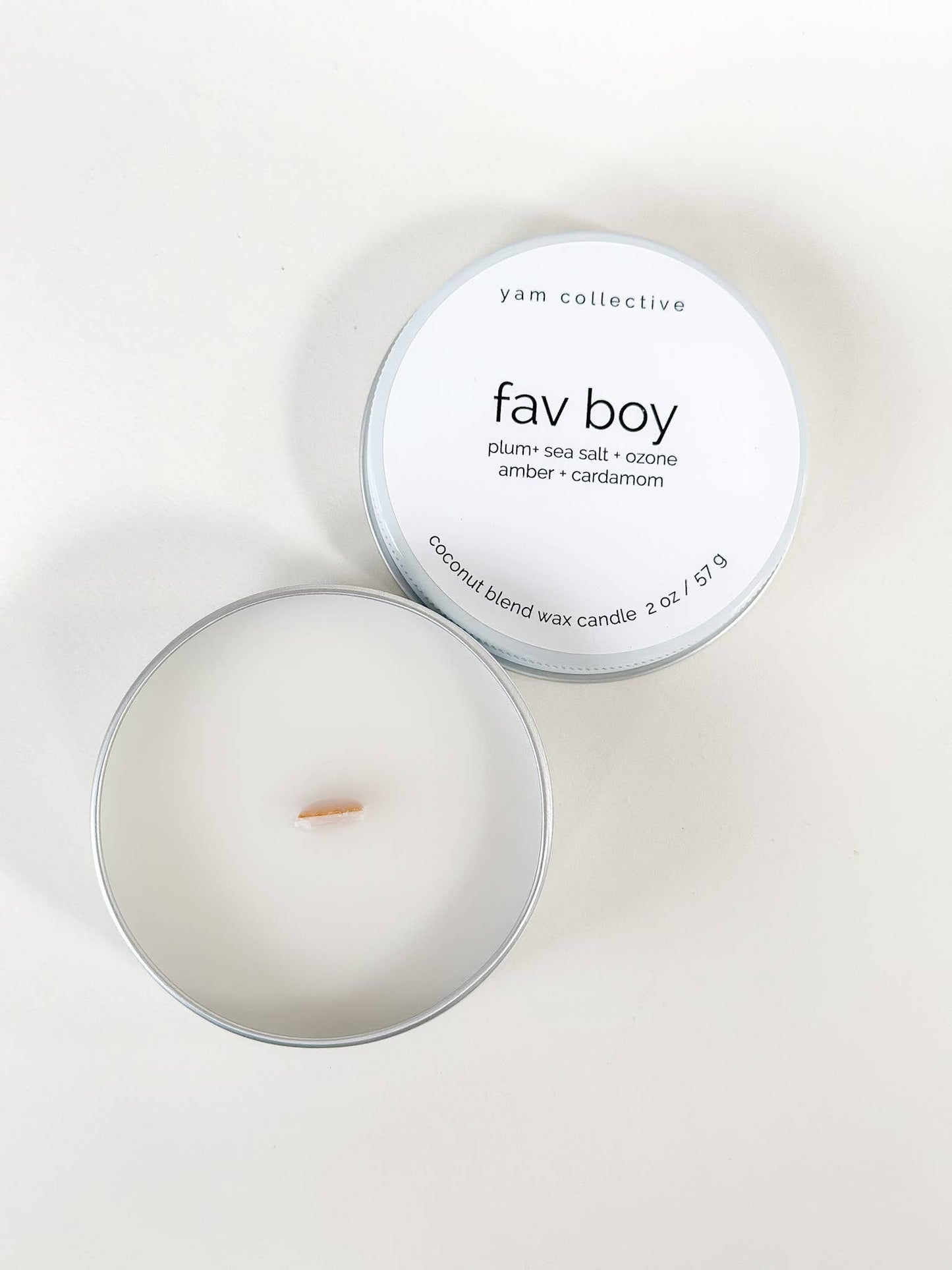 Fav Boy - 2 oz Plum + Salty Air Travel Tin Candle