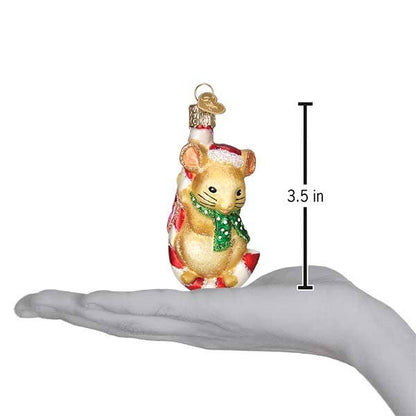 Christmas Mouse Ornament: 12637 / 12_8_6_10_S / 3.5 X 1.75 X 1.5
