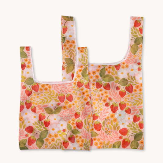 Strawberry Patch Reusable Bag: Regular
