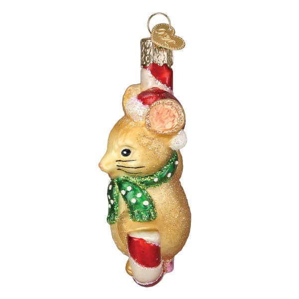 Christmas Mouse Ornament: 12637 / 12_8_6_10_S / 3.5 X 1.75 X 1.5