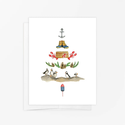 Greeting Card - Maine Tree - Holiday
