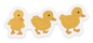 Ducklings Sticker 3x1.2in