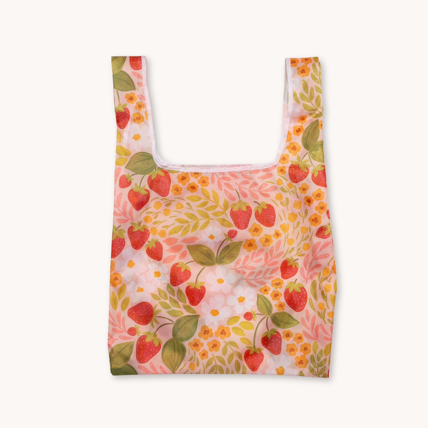 Strawberry Patch Reusable Bag: Regular