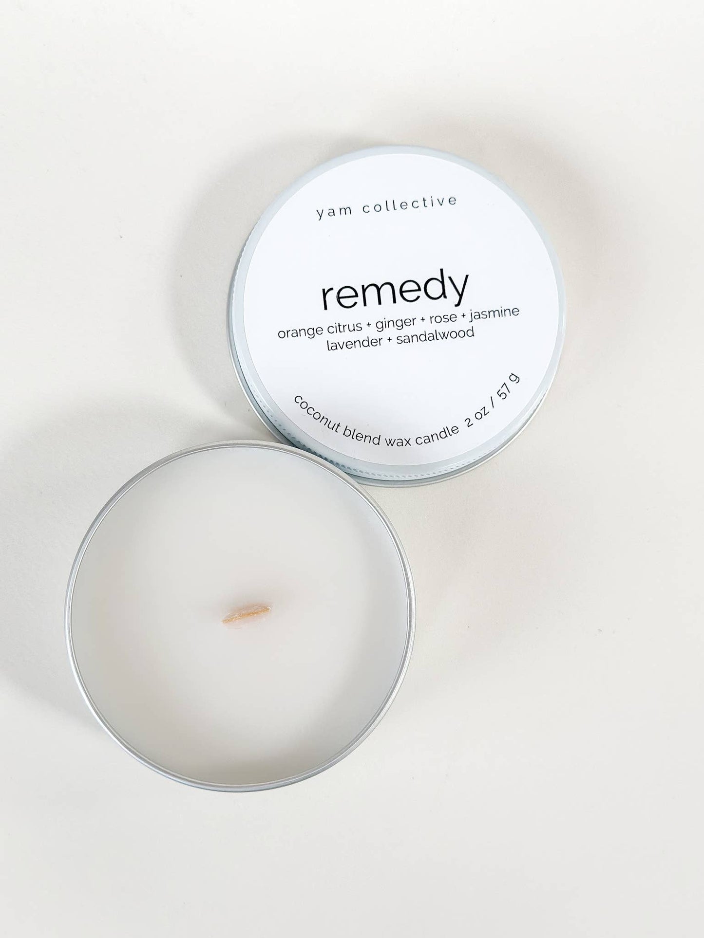 Remedy - 2 oz Tea + Ginger Travel Tin Candle