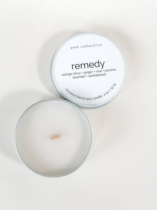 Remedy - 2 oz Tea + Ginger Travel Tin Candle