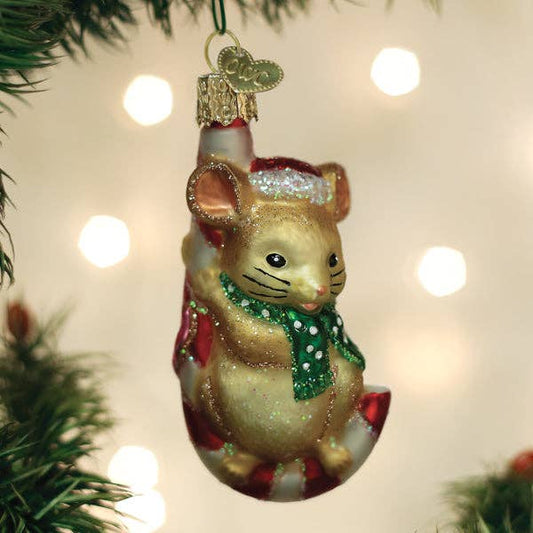 Christmas Mouse Ornament: 12637 / 12_8_6_10_S / 3.5 X 1.75 X 1.5