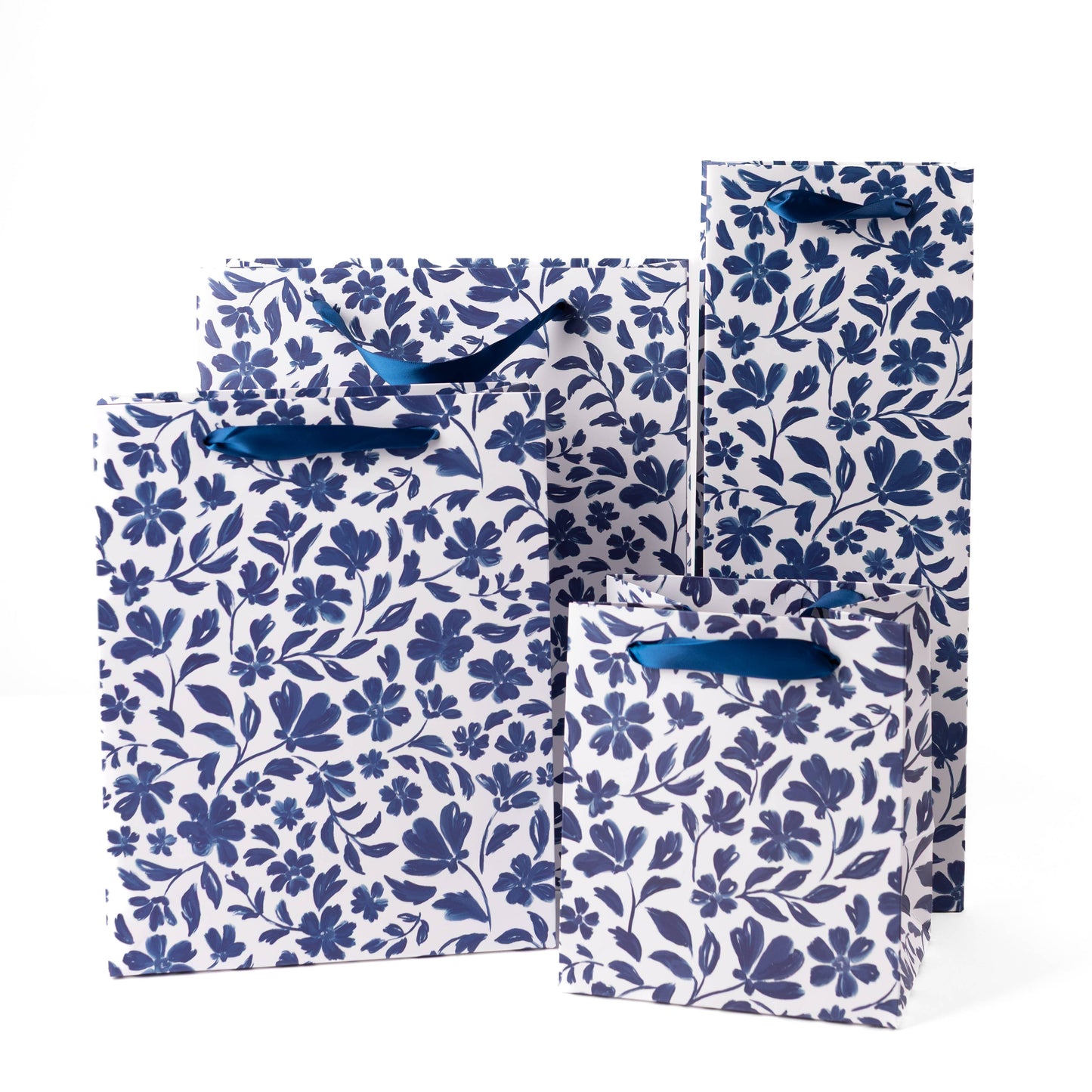 Porcelain Floral Gift Bag: Wine