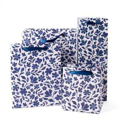 Porcelain Floral Gift Bag: Wine