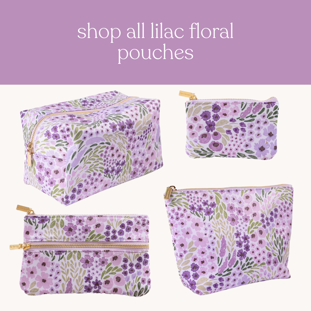 Lilac Floral Coin Pouch