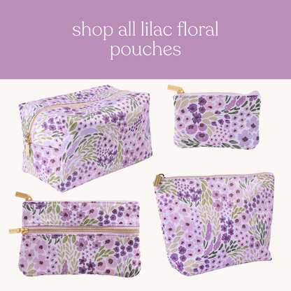Lilac Floral Coin Pouch