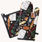 Holiday Baking Oven Mitt + Pot Holder Set | Christmas