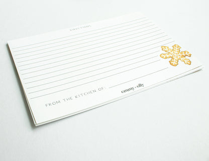 Holiday Cookie Recipe Cards - Set of 10 Recipe Cards