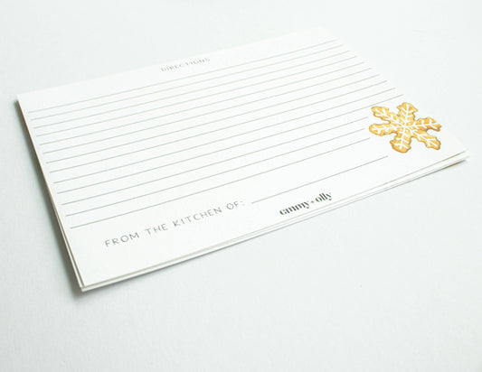 Holiday Cookie Recipe Cards - Set of 10 Recipe Cards