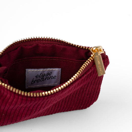 Ruby Corduroy Coin Pouch