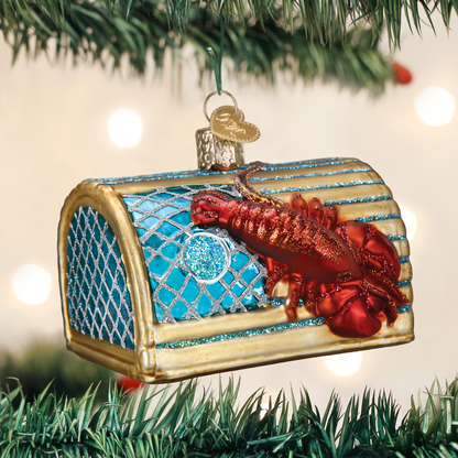 Lobster Trap Ornament: 44104 / 12_10_6_12.5_L / 2.5 X 2.25 X 3